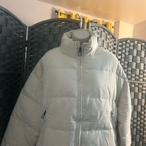 Elegant Cream Puffer Jacket for Women